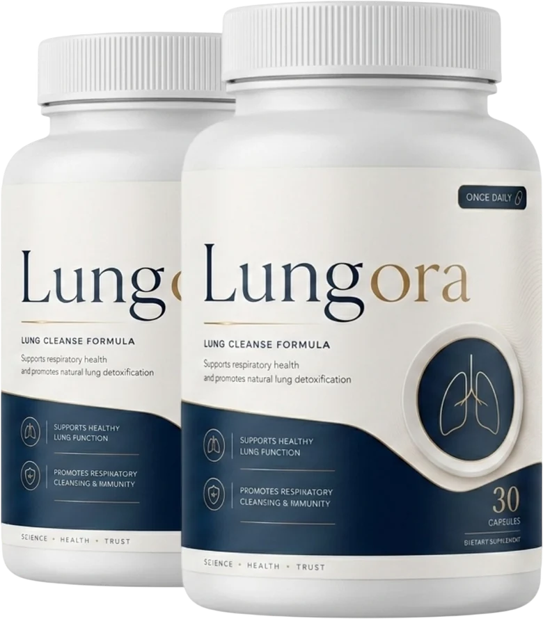 Lungora lung cleanse formula capsule bottles